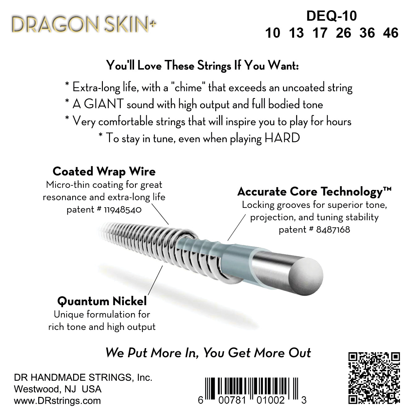 Dragon Skin+™ Quantum Nickel Electric Guitar Strings