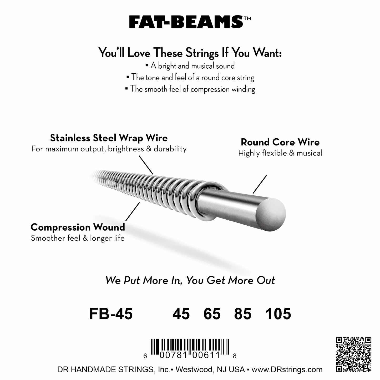 FAT-BEAM™ Stainless Steel Bass Strings