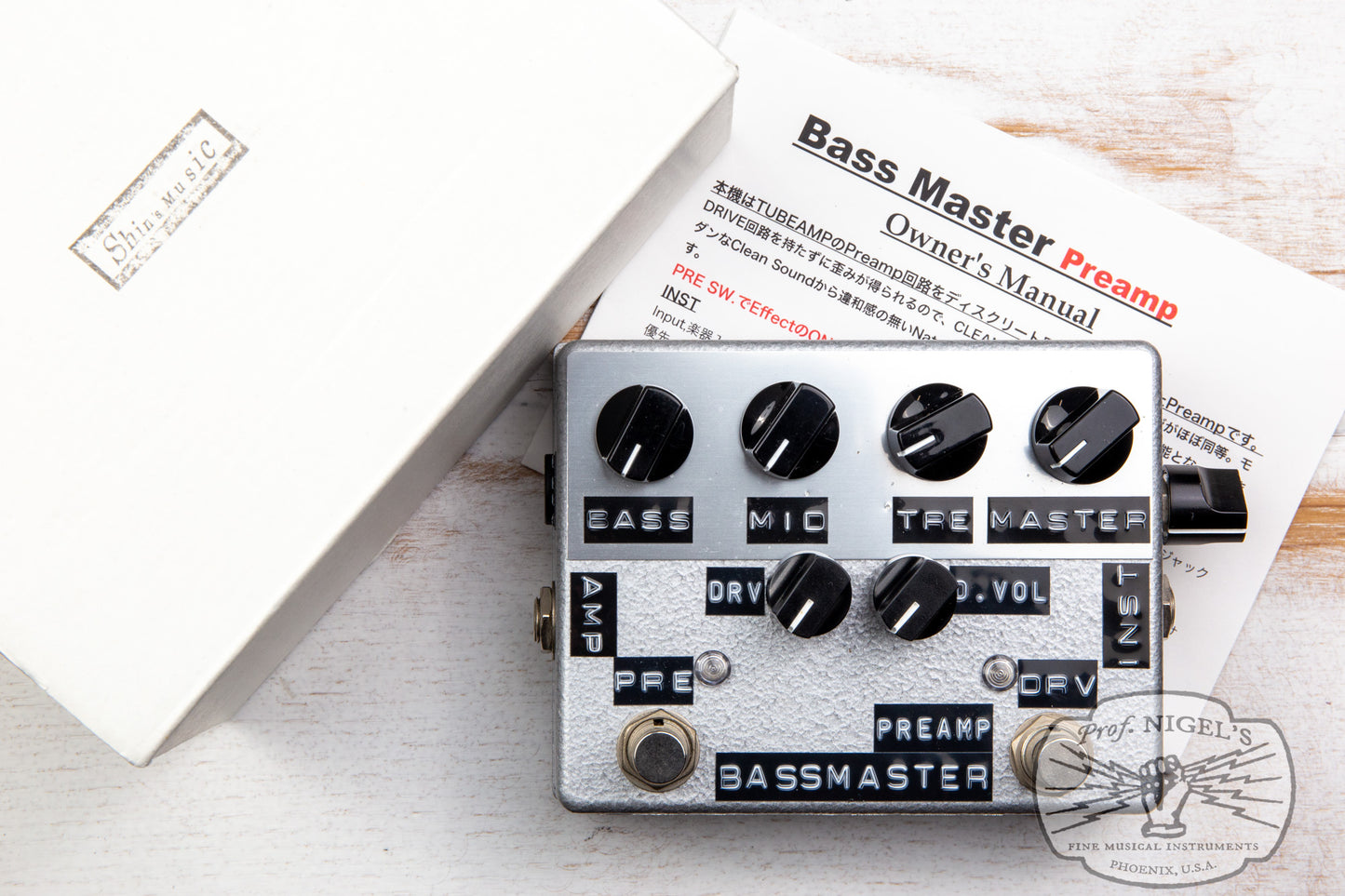 Shin's Music Bass Master Preamp w/ Box Drive Silver Hammer Bassman