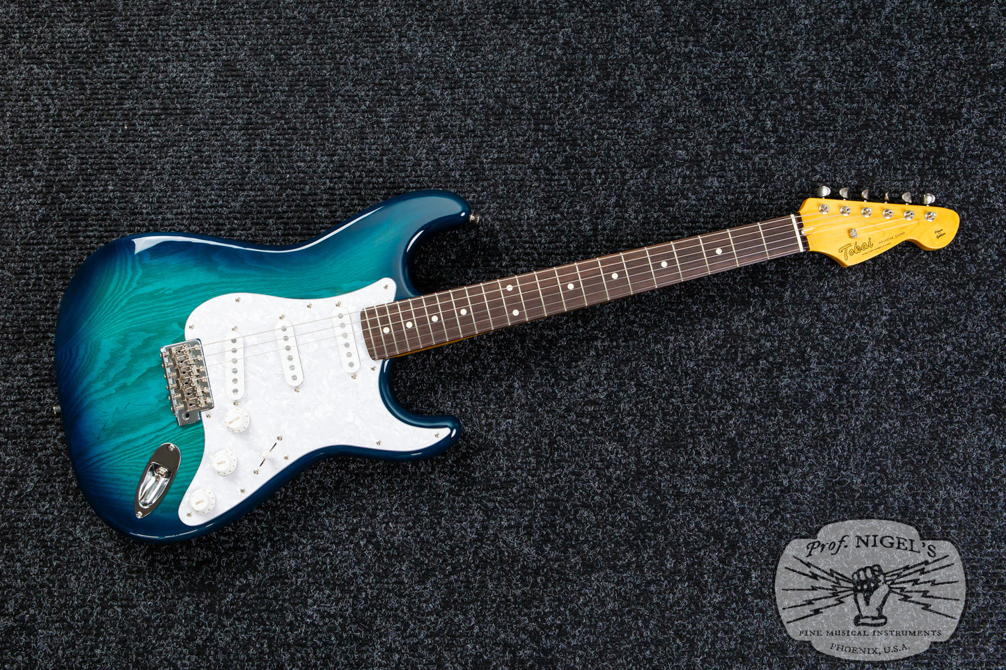 Tokai AST-108 S-Style MIJ Blue Burst Transparent Ash Rosewood Alnico 2 Made in Japan