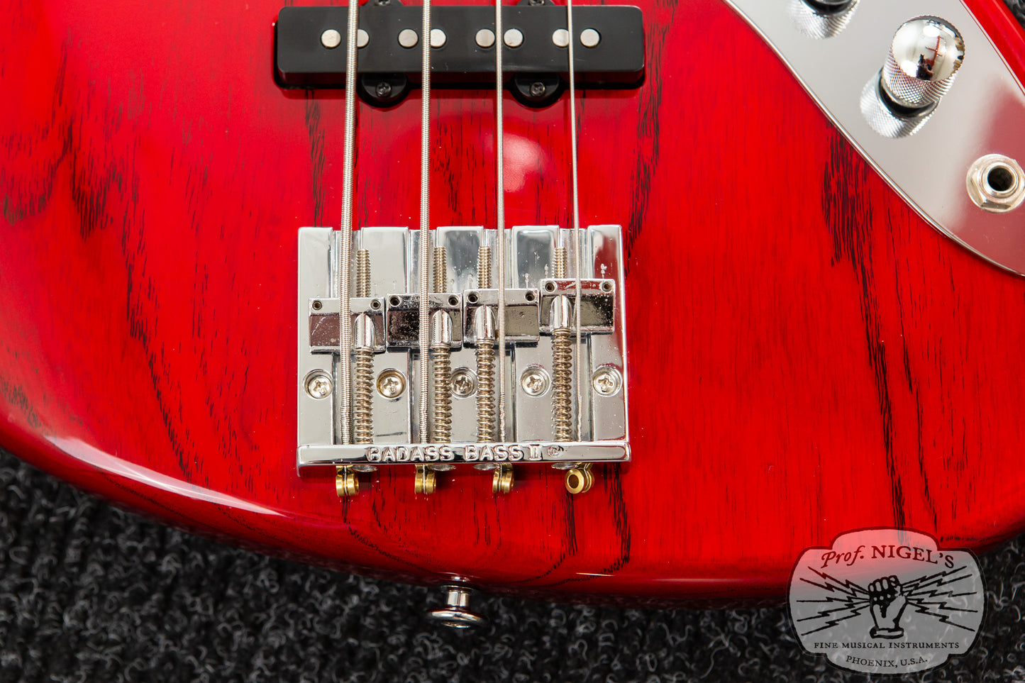 Custom Order Momose MJ2/PH Purpleheart Neck Transparent Red Burner Ash Made in Japan Jazz Bass MIJ