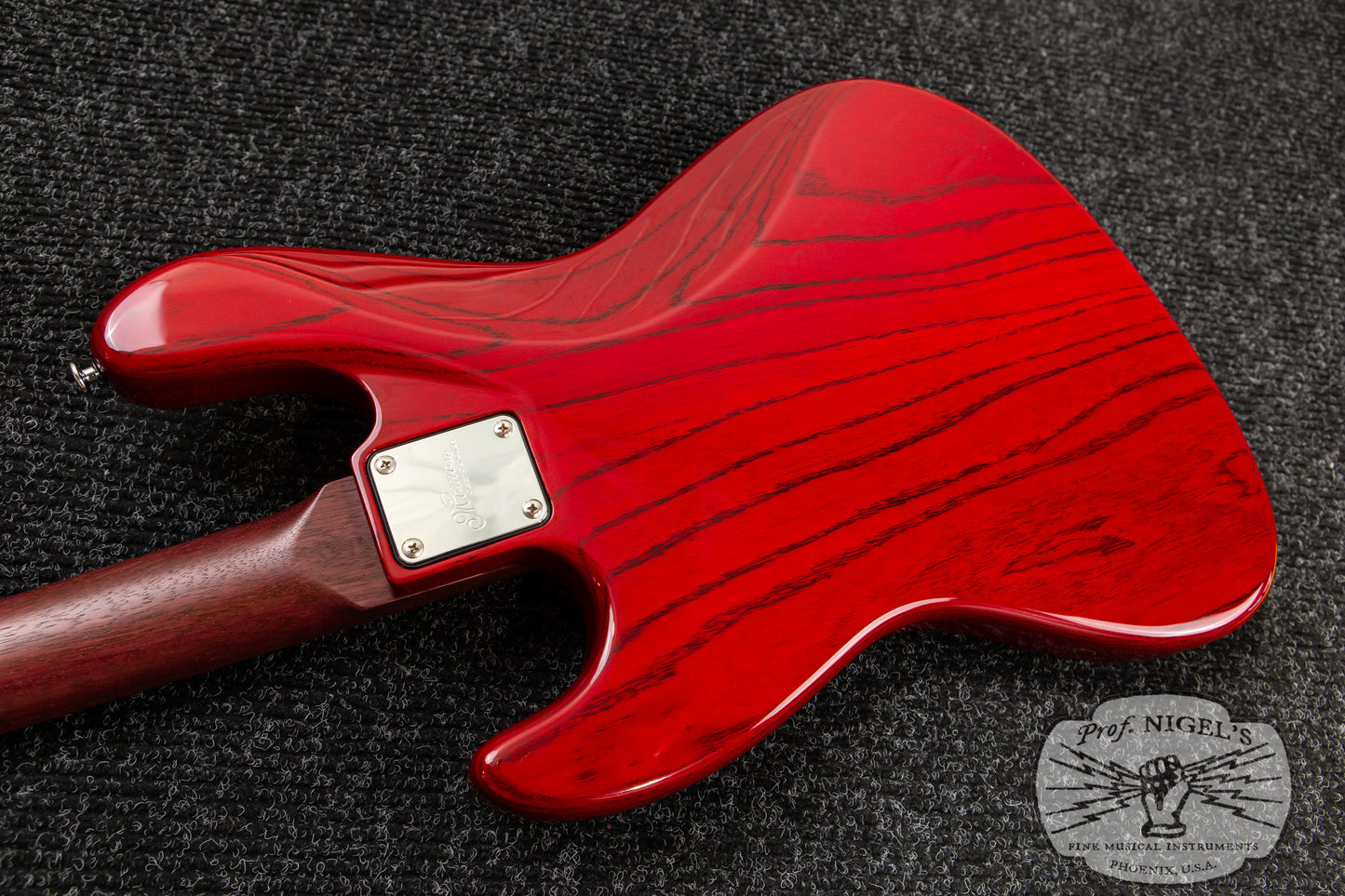 Custom Order Momose MJ2/PH Purpleheart Neck Transparent Red Burner Ash Made in Japan Jazz Bass MIJ