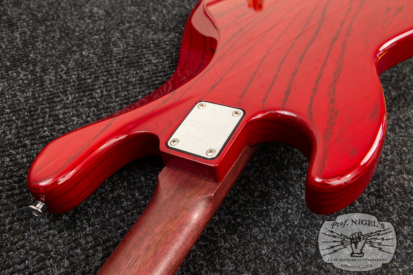 Custom Order Momose MJ2/PH Purpleheart Neck Transparent Red Burner Ash Made in Japan Jazz Bass MIJ