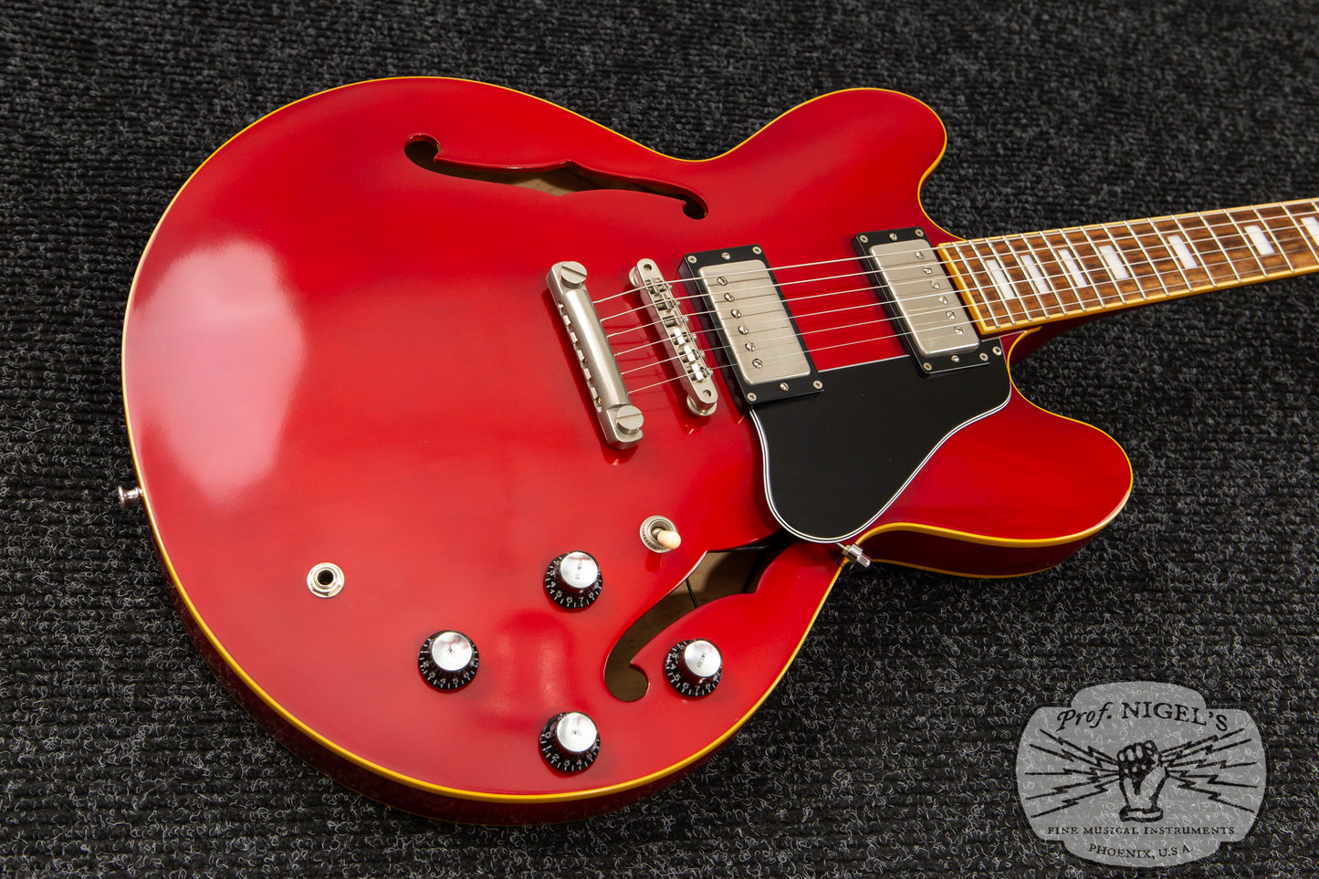 ESP Edwards MIJ E-SA-125LT w/ Case Cherry Lacquer Carved Top 335-style Seymour Duncan Semi Acoustic