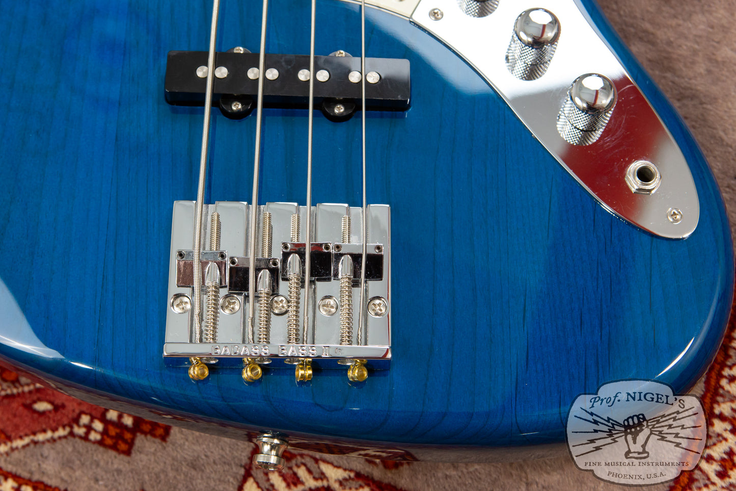 Fender MIJ JB62PJ Matching Headstock MH Limited Production 1962 Jazz Bass Reissue Transparent Blue Alder Body Made in Japan TBL