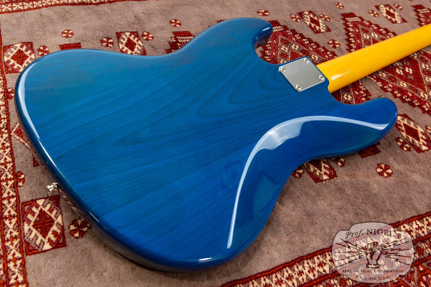 Fender MIJ JB62PJ Matching Headstock MH Limited Production 1962 Jazz Bass Reissue Transparent Blue Alder Body Made in Japan TBL