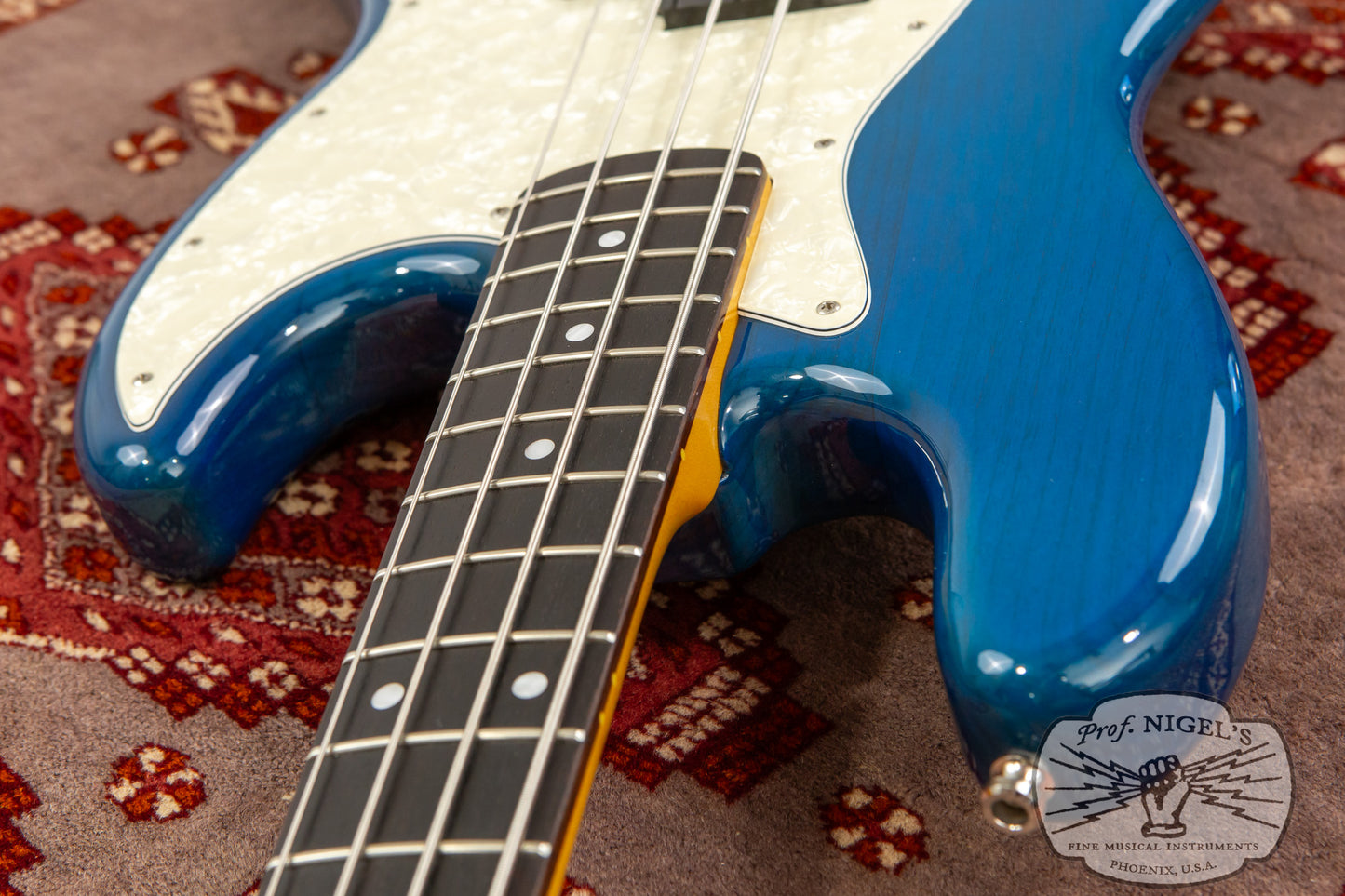Fender MIJ JB62PJ Matching Headstock MH Limited Production 1962 Jazz Bass Reissue Transparent Blue Alder Body Made in Japan TBL