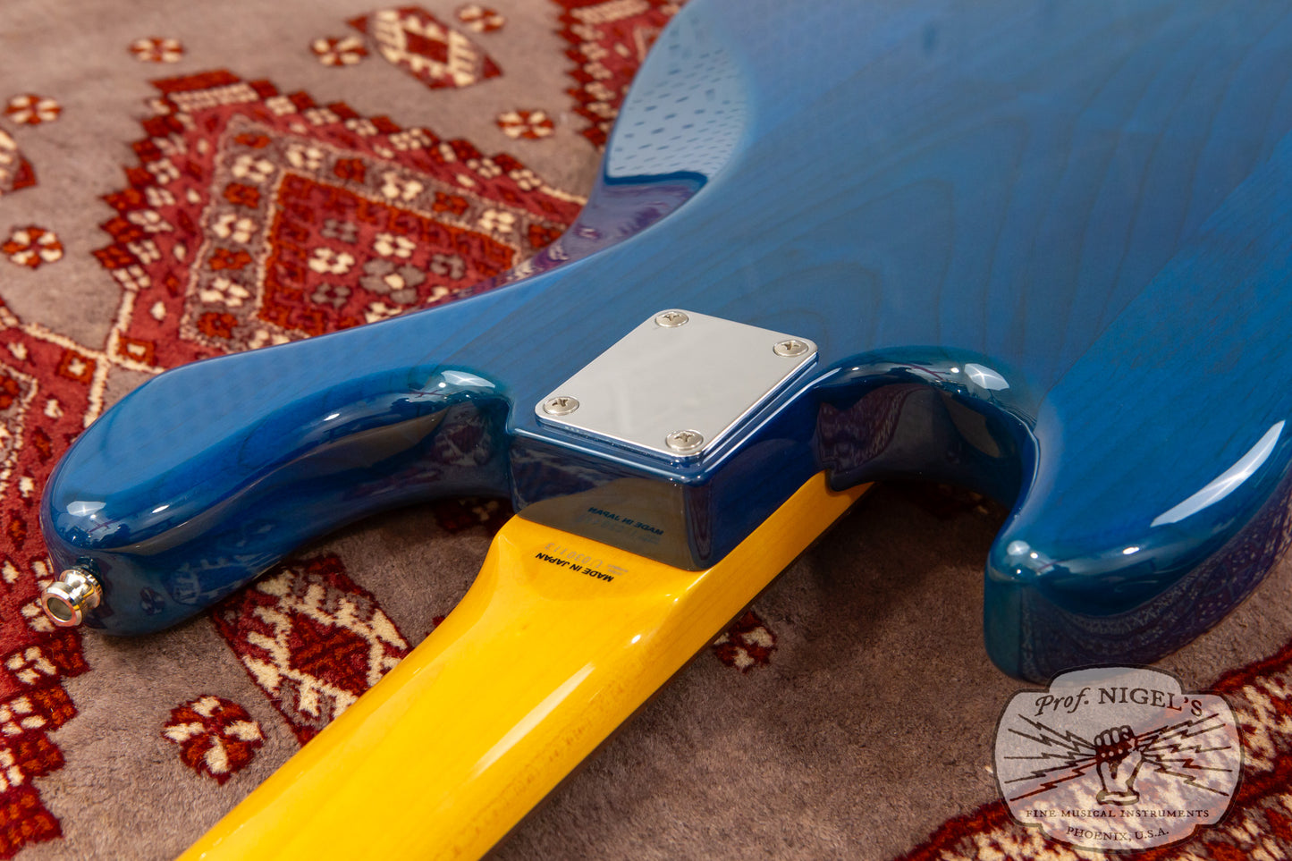 Fender MIJ JB62PJ Matching Headstock MH Limited Production 1962 Jazz Bass Reissue Transparent Blue Alder Body Made in Japan TBL