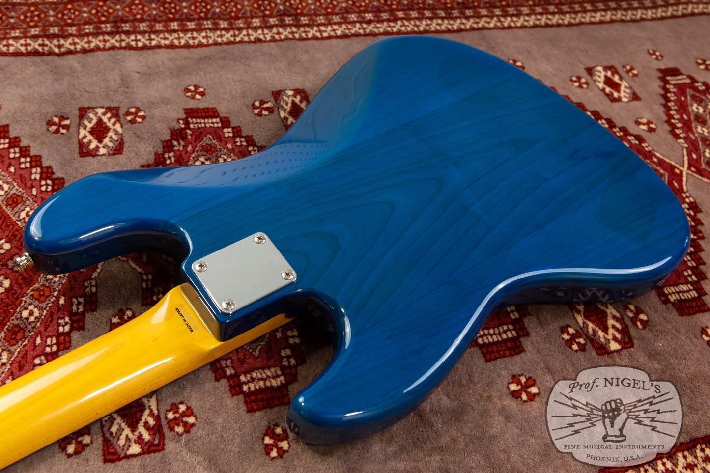 Fender MIJ JB62PJ Matching Headstock MH Limited Production 1962 Jazz Bass Reissue Transparent Blue Alder Body Made in Japan TBL