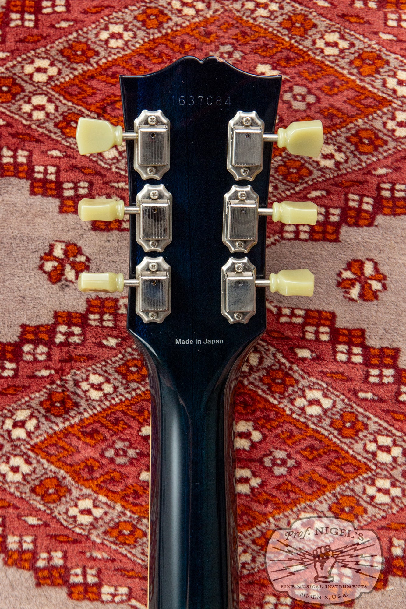 Tokai LS128F LP w/ HSC Indigo Blue Flame Hard Shell Case MIJ Made in Japan