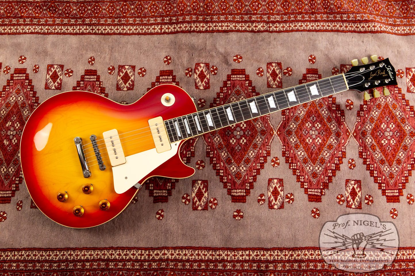 Tokai MIJ LS113S P-90s w/ HSC 2014 Cherry Sunburst LP-Style