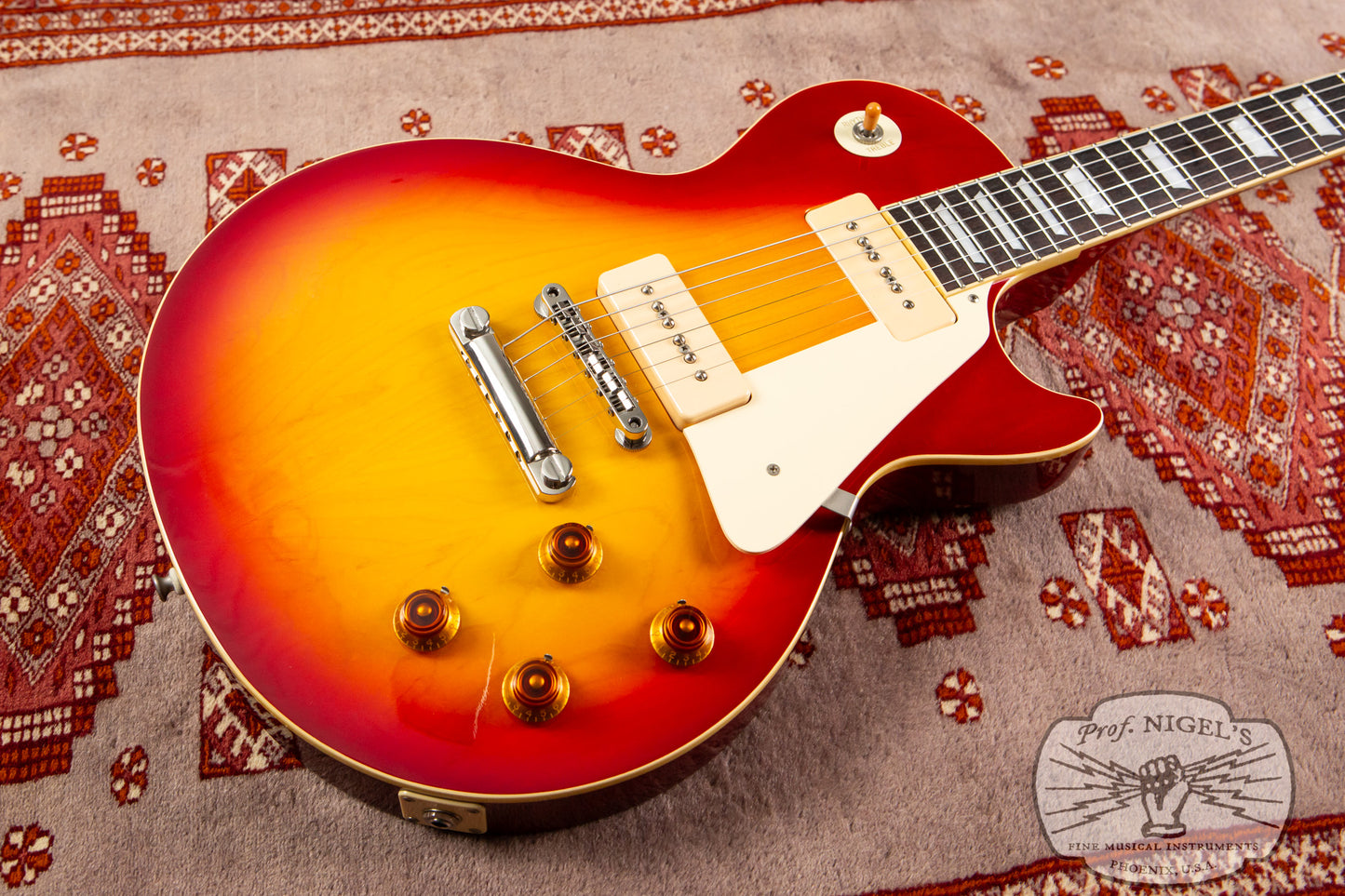 Tokai MIJ LS113S P-90s w/ HSC 2014 Cherry Sunburst LP-Style