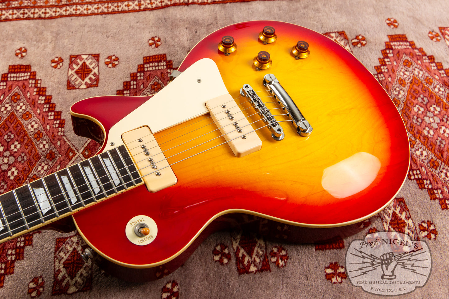 Tokai MIJ LS113S P-90s w/ HSC 2014 Cherry Sunburst LP-Style