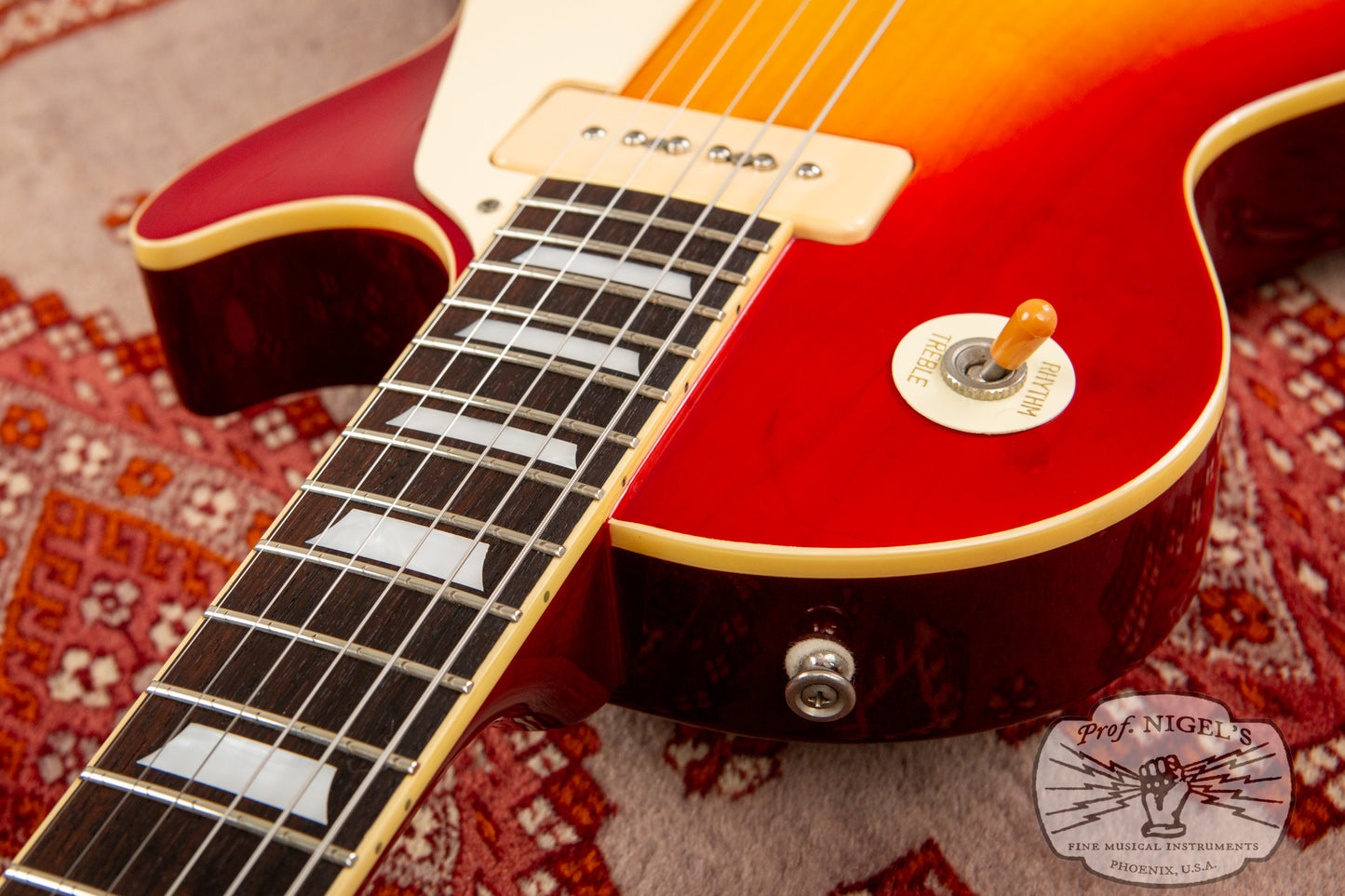 Tokai MIJ LS113S P-90s w/ HSC 2014 Cherry Sunburst LP-Style