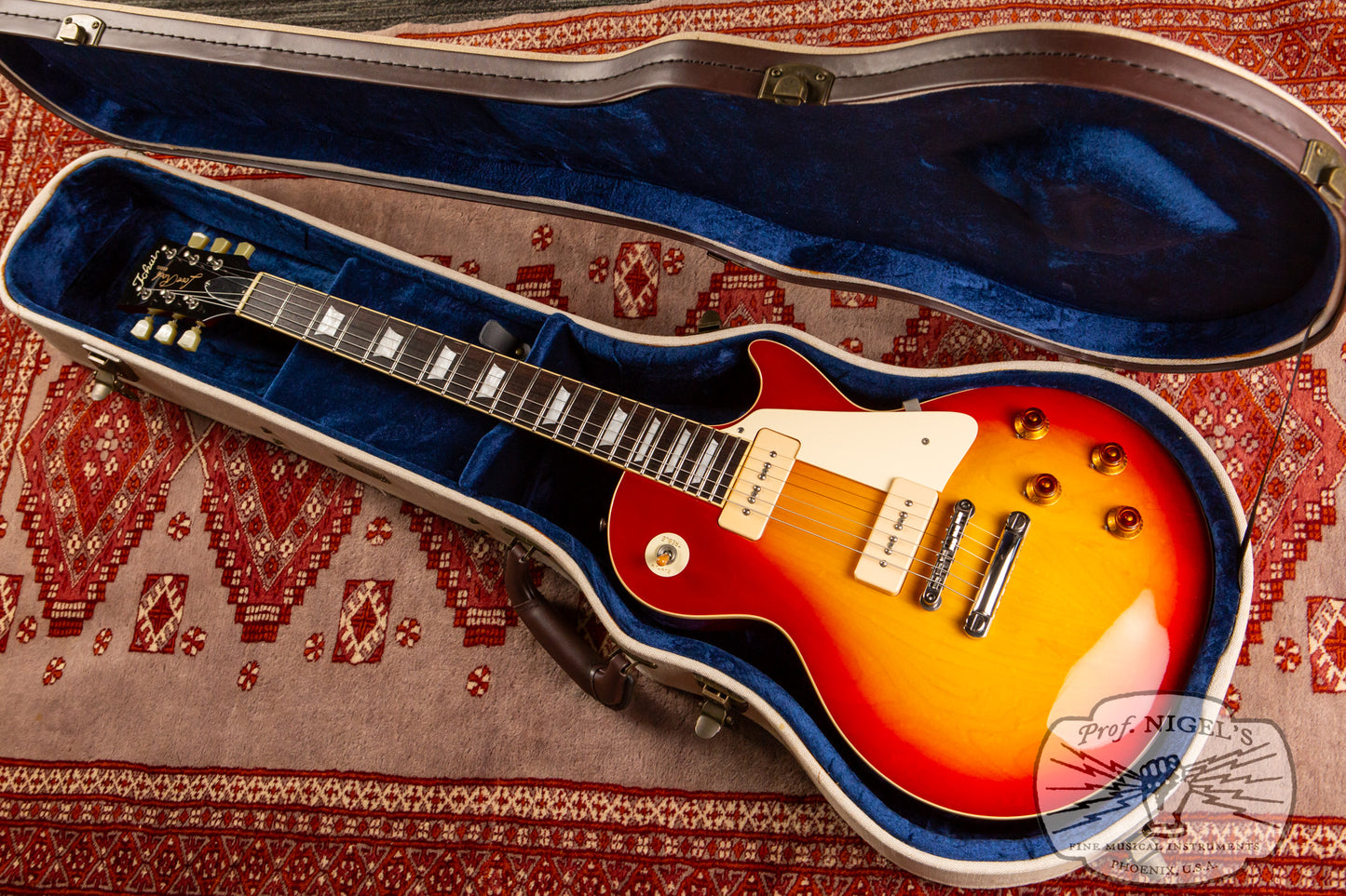 Tokai MIJ LS113S P-90s w/ HSC 2014 Cherry Sunburst LP-Style