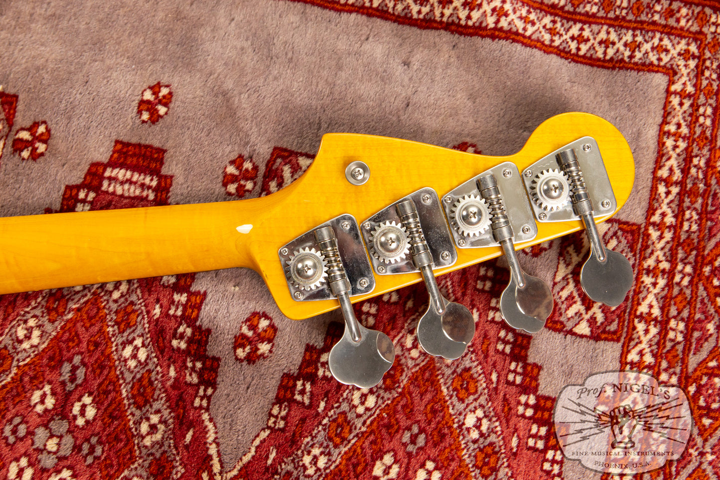 Fender Rare Spec CIJ JB62-US Jazz Bass Flame Maple Aged Daphne Blue US Pickups Crafted in Japan