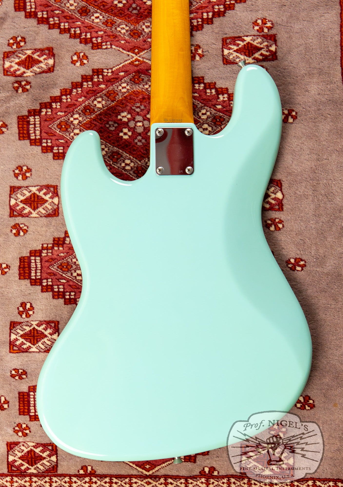 Fender Rare Spec CIJ JB62-US Jazz Bass Flame Maple Aged Daphne Blue US Pickups Crafted in Japan