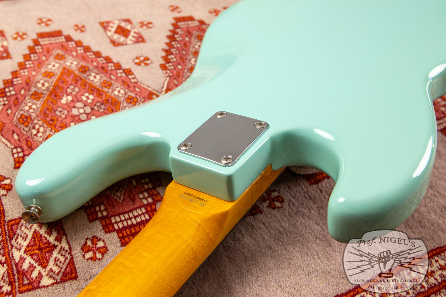 Fender Rare Spec CIJ JB62-US Jazz Bass Flame Maple Aged Daphne Blue US Pickups Crafted in Japan