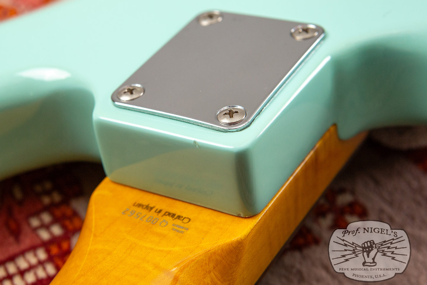 Fender Rare Spec CIJ JB62-US Jazz Bass Flame Maple Aged Daphne Blue US Pickups Crafted in Japan