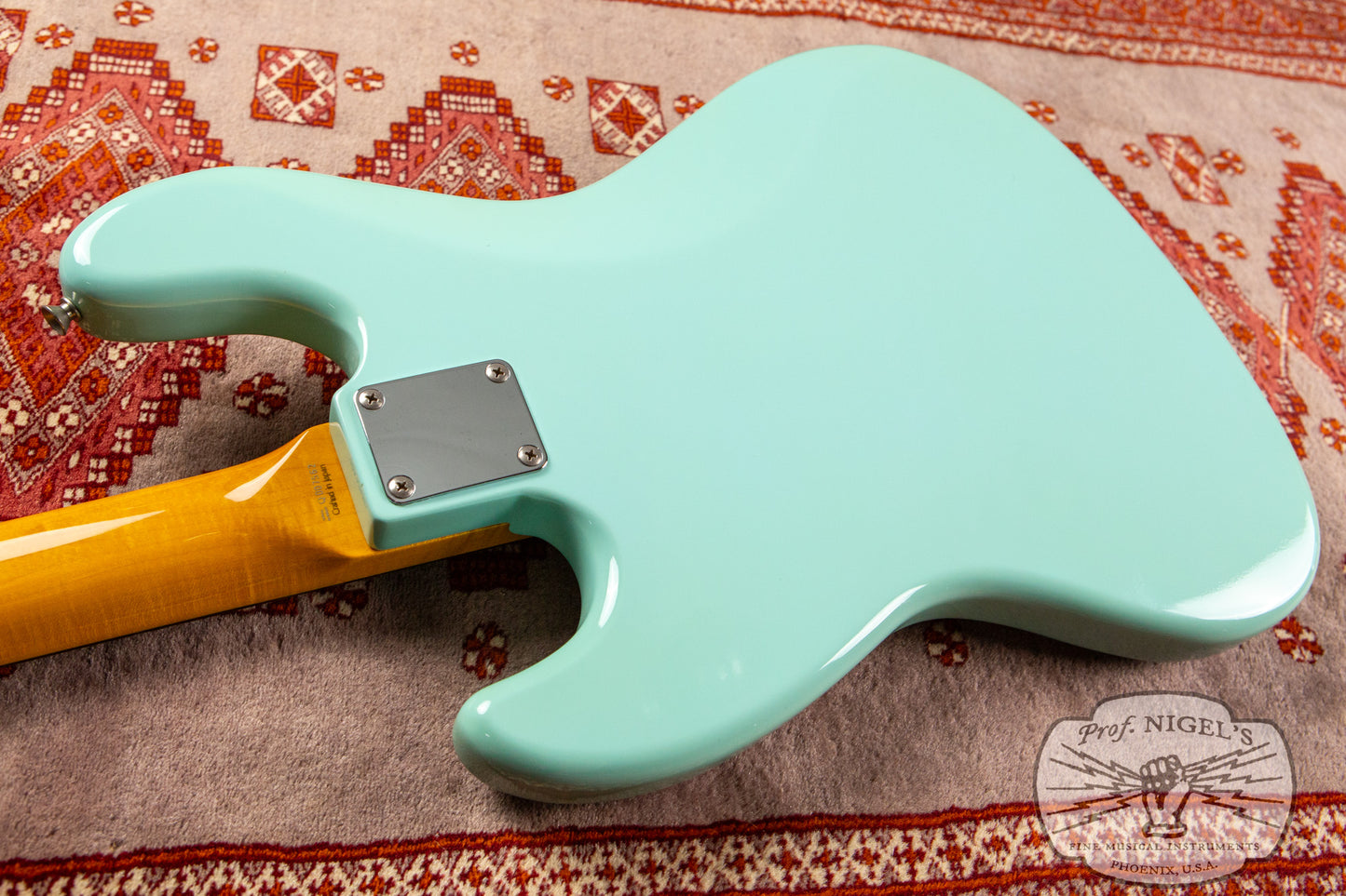 Fender Rare Spec CIJ JB62-US Jazz Bass Flame Maple Aged Daphne Blue US Pickups Crafted in Japan