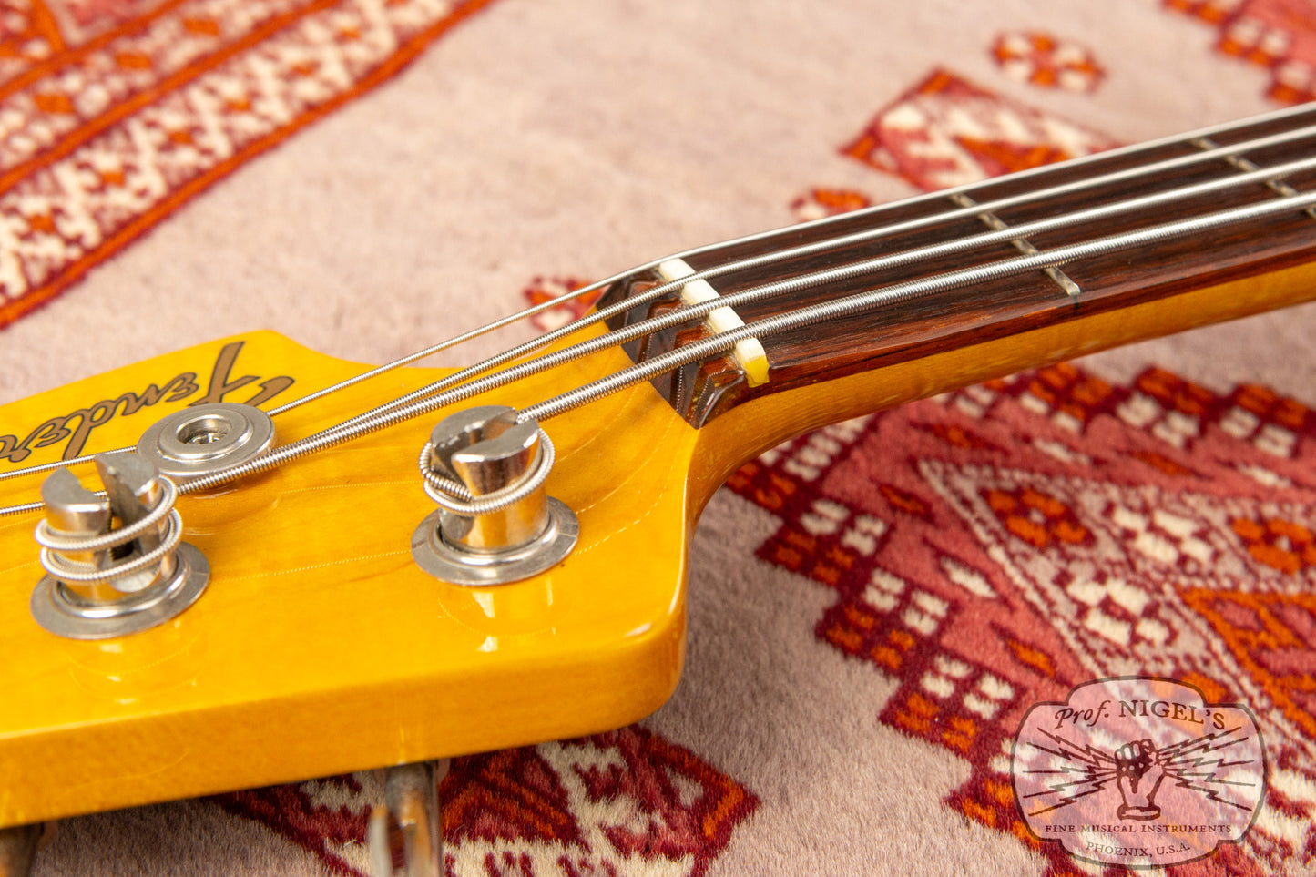 Fender Rare Spec CIJ JB62-US Jazz Bass Flame Maple Aged Daphne Blue US Pickups Crafted in Japan