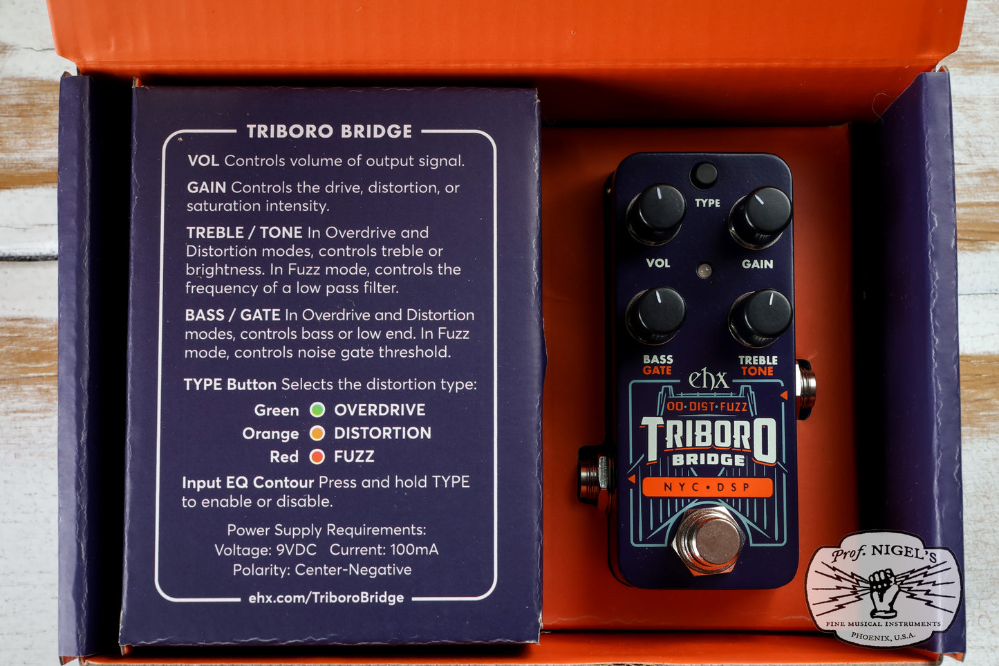 Open Box - Electro-Harmonix Pico Triboro Bridge Overdrive / Distortion / Fuzz Pedal