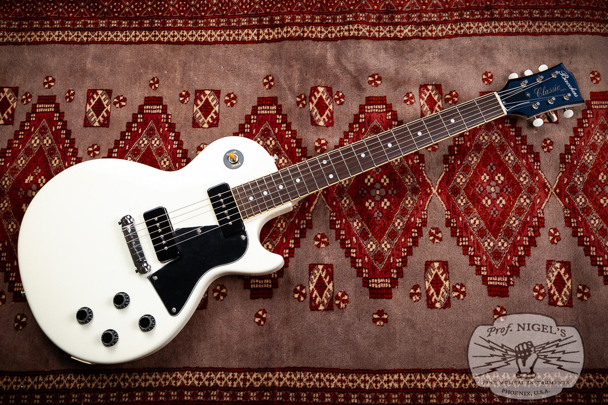 Bacchus Craft MIJ BLS-JR/R Arctic White Electric Guitar Les Paul LP Jr-style Made in Japan