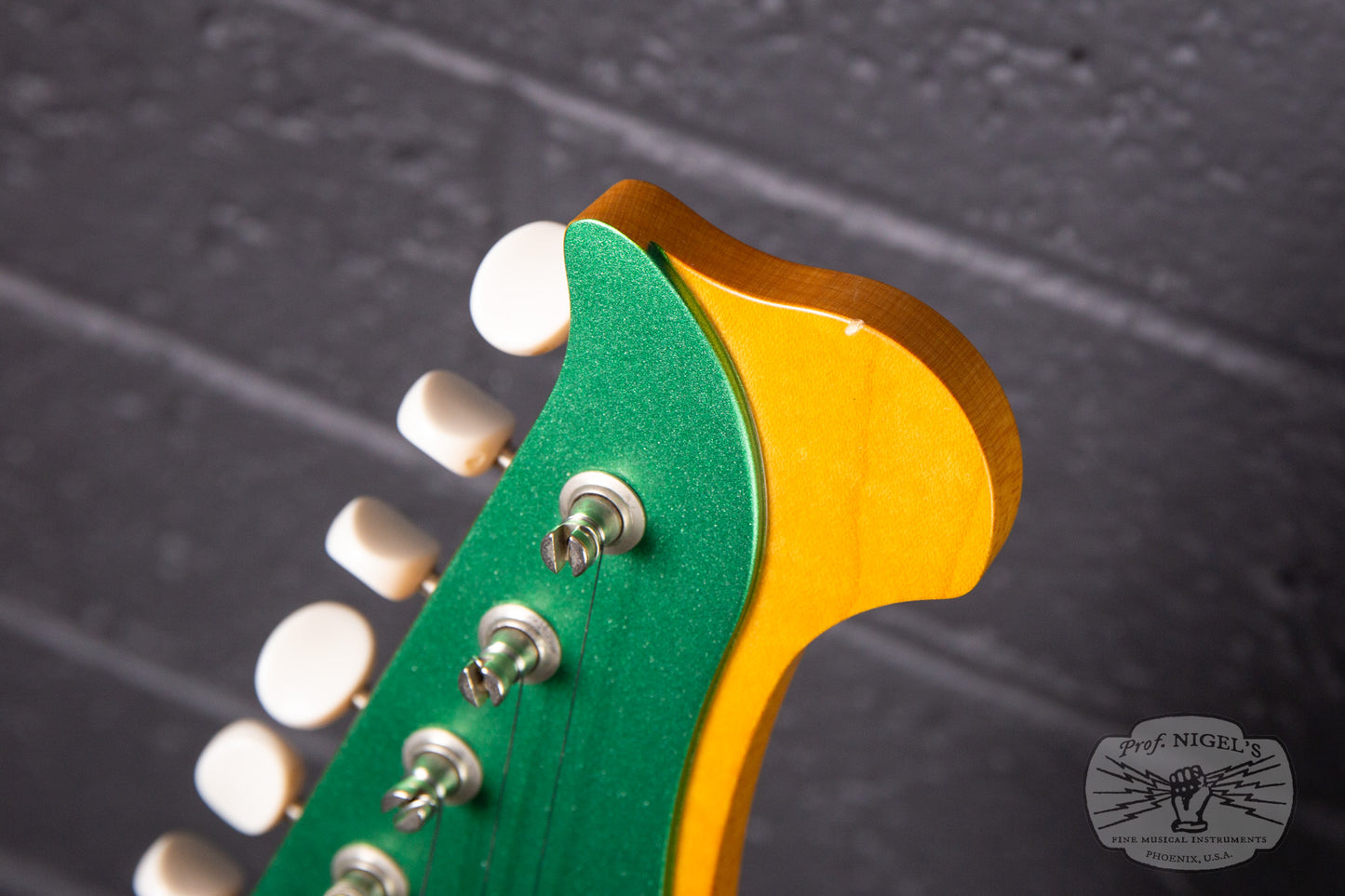 Fujigen-made History x Kaminari KH-Cygnet 2016 Apple Green Metallic DiMarzio Mini Humbucker Non-Reverse MIJ Made in Japan