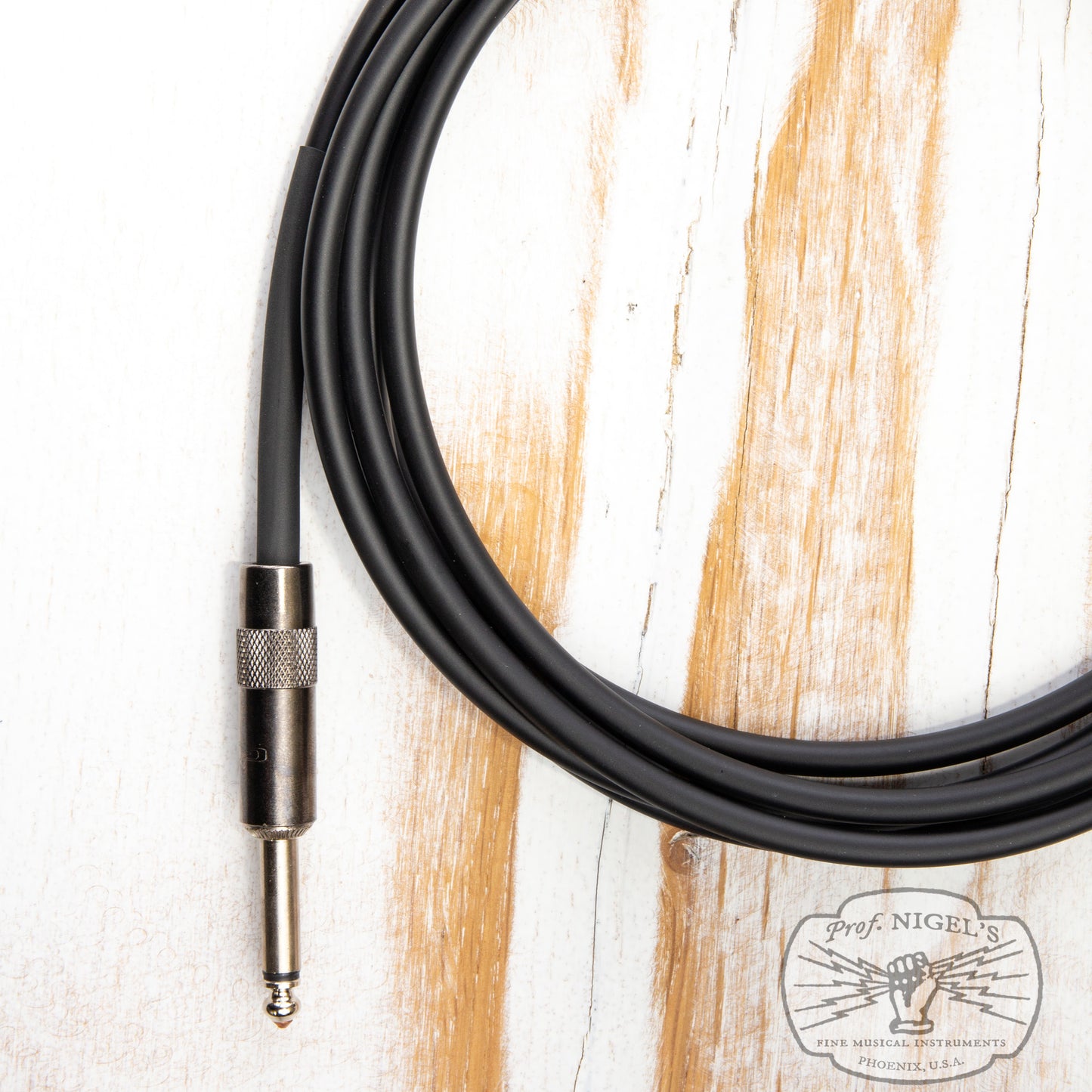 The Siren Premium USA Made Instrument Cable (Black w/ Silver Connectors) Canare GS-6