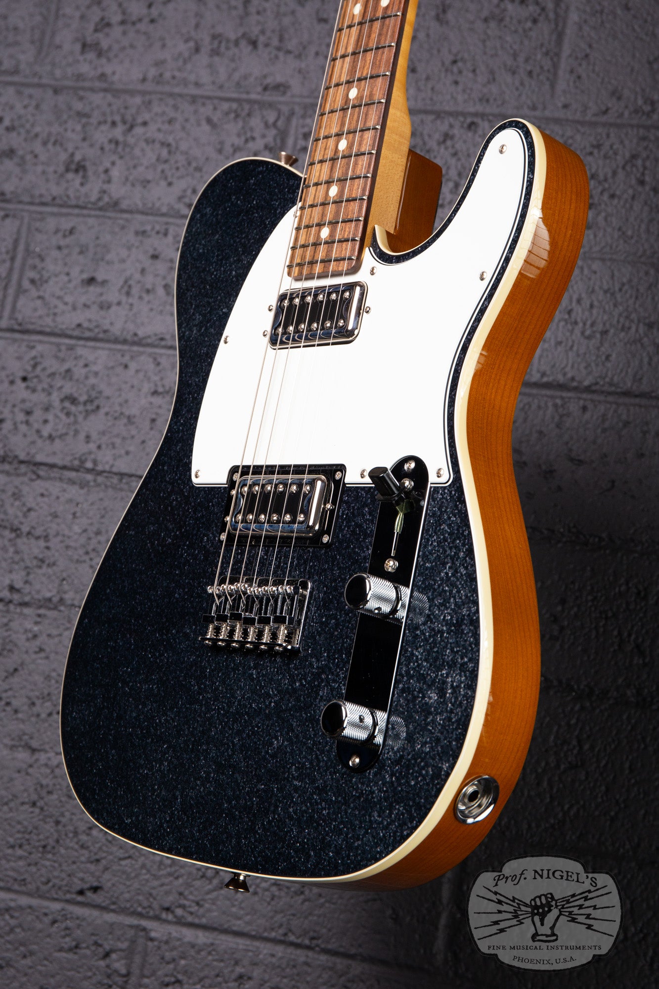 2023 Fender Limited Black Sparkle Telecaster w/ Flame Maple Neck MIJ Made in Japan Filtertron