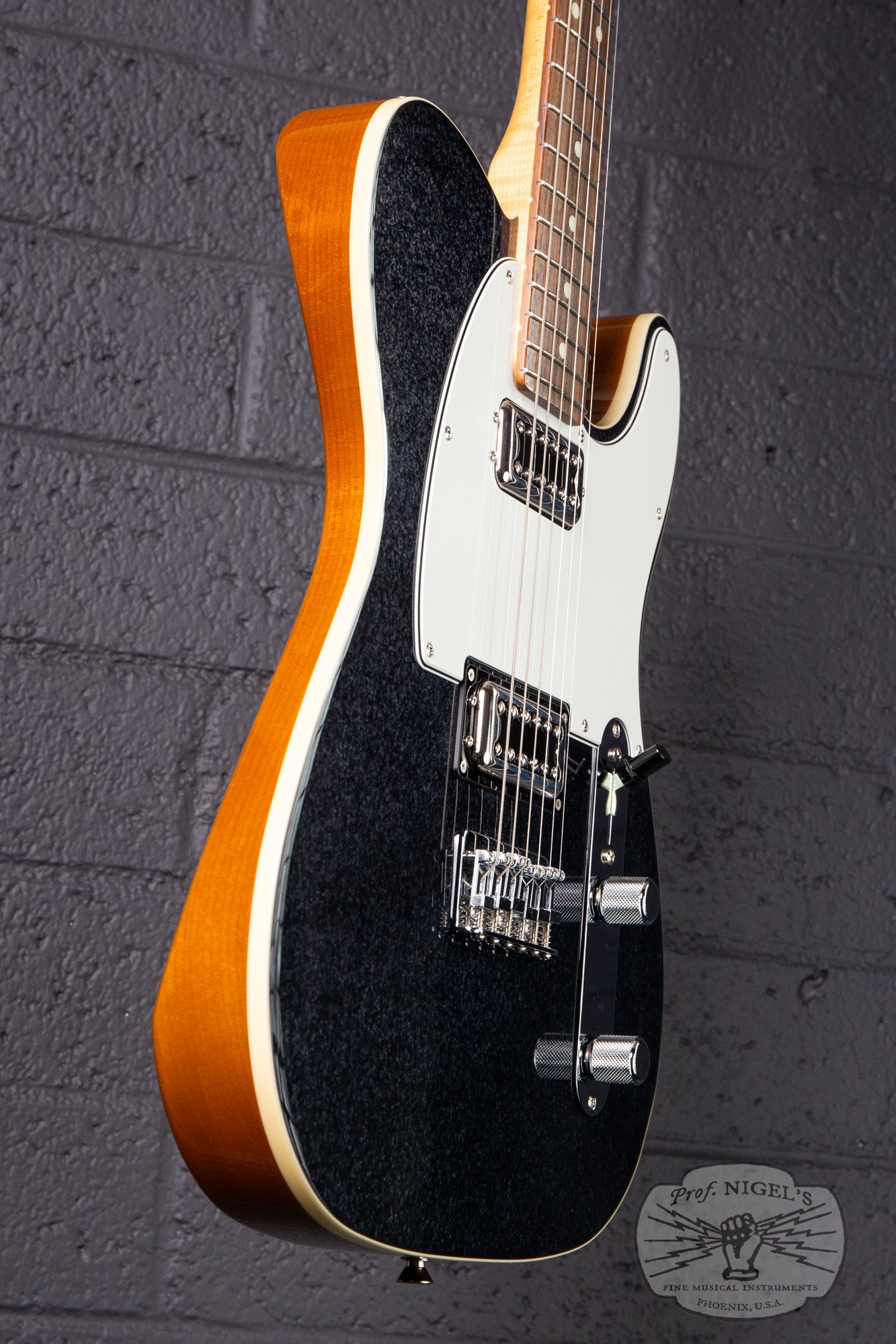 2023 Fender Limited Black Sparkle Telecaster w/ Flame Maple Neck MIJ Made in Japan Filtertron