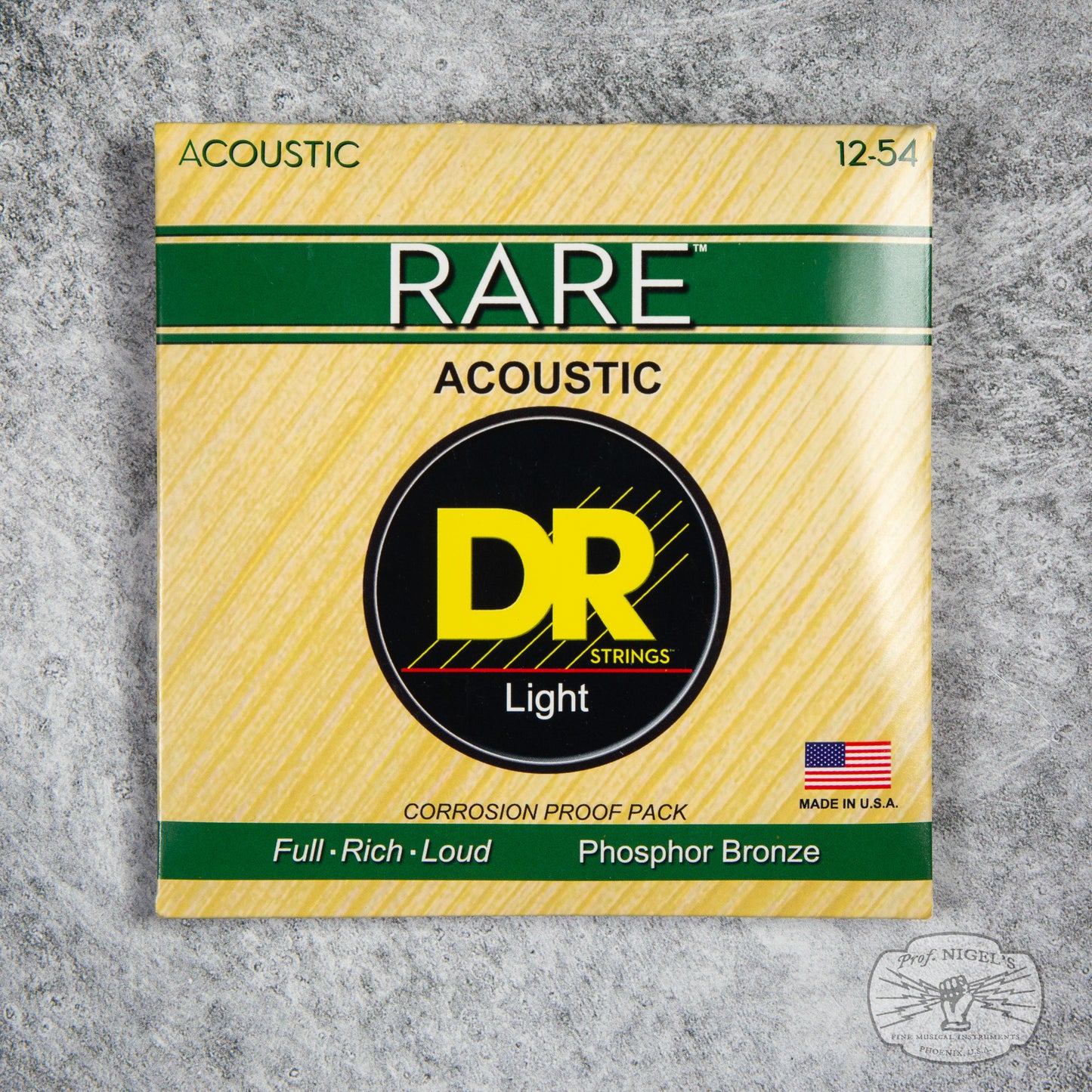 RARE 12-54 Light Single Packs Phosphor Bronze Round Core Acoustic Guitar Strings