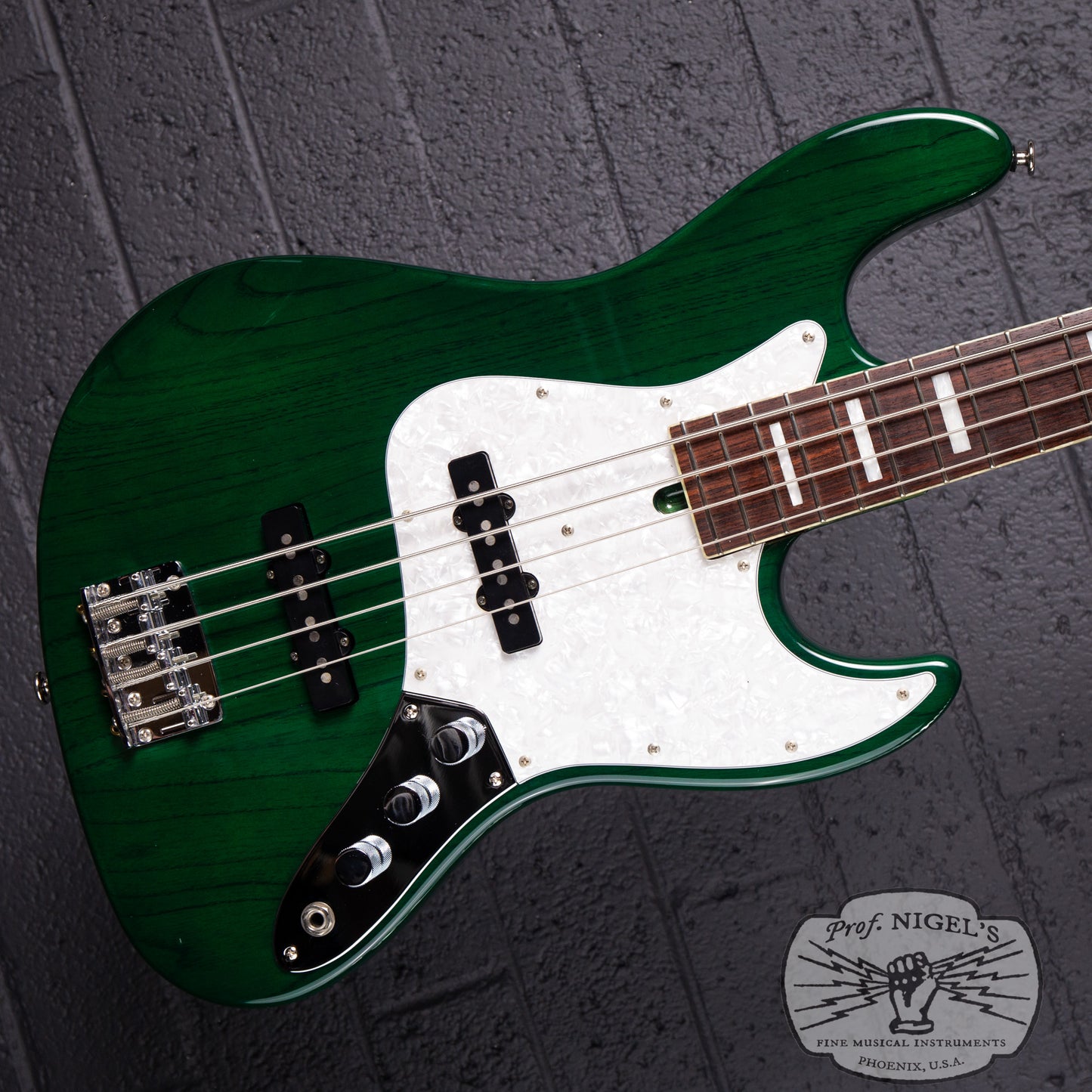 Bacchus MIJ Craft WL-JB4/R Transparent Green Alder Jazz Bass Momose Pickups Made in Japan