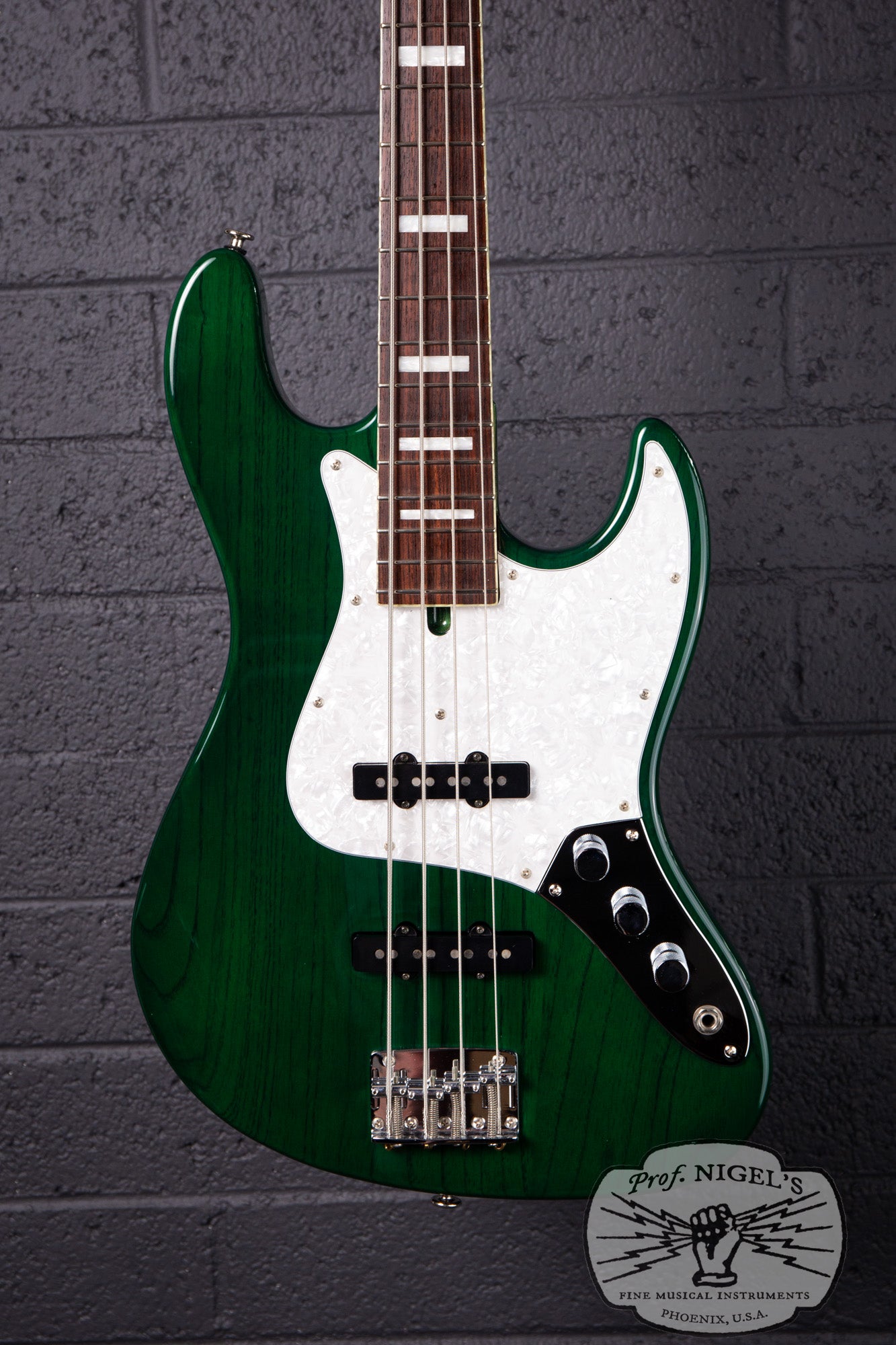 Bacchus MIJ Craft WL-JB4/R Transparent Green Alder Jazz Bass Momose Pickups Made in Japan