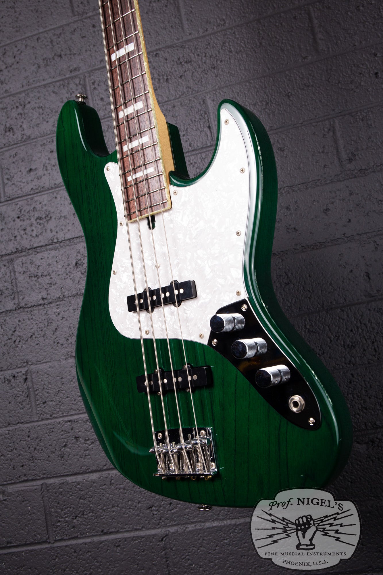 Bacchus MIJ Craft WL-JB4/R Transparent Green Alder Jazz Bass Momose Pickups Made in Japan