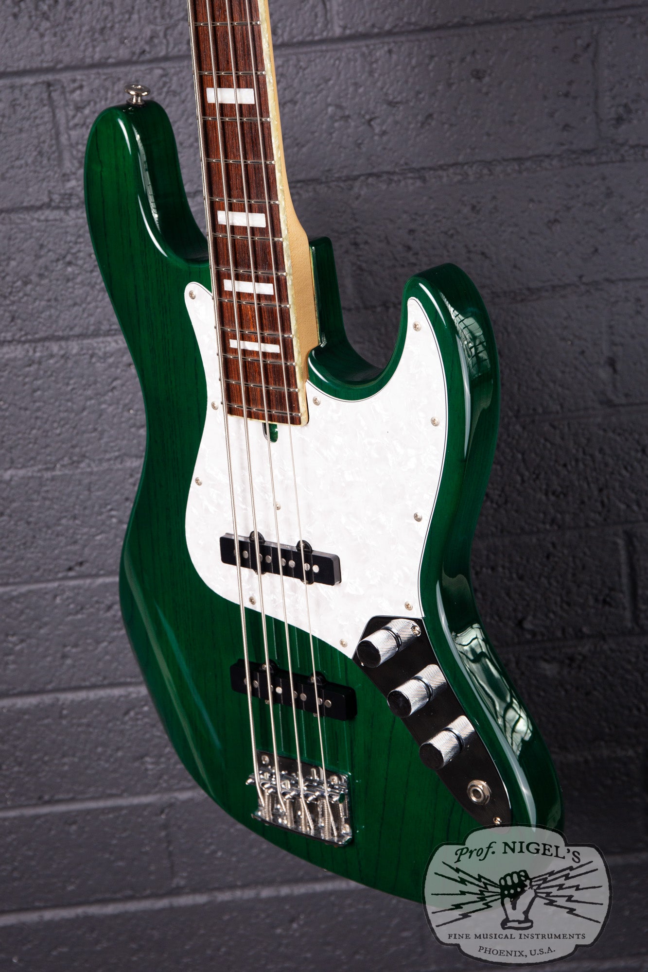 Bacchus MIJ Craft WL-JB4/R Transparent Green Alder Jazz Bass Momose Pickups Made in Japan