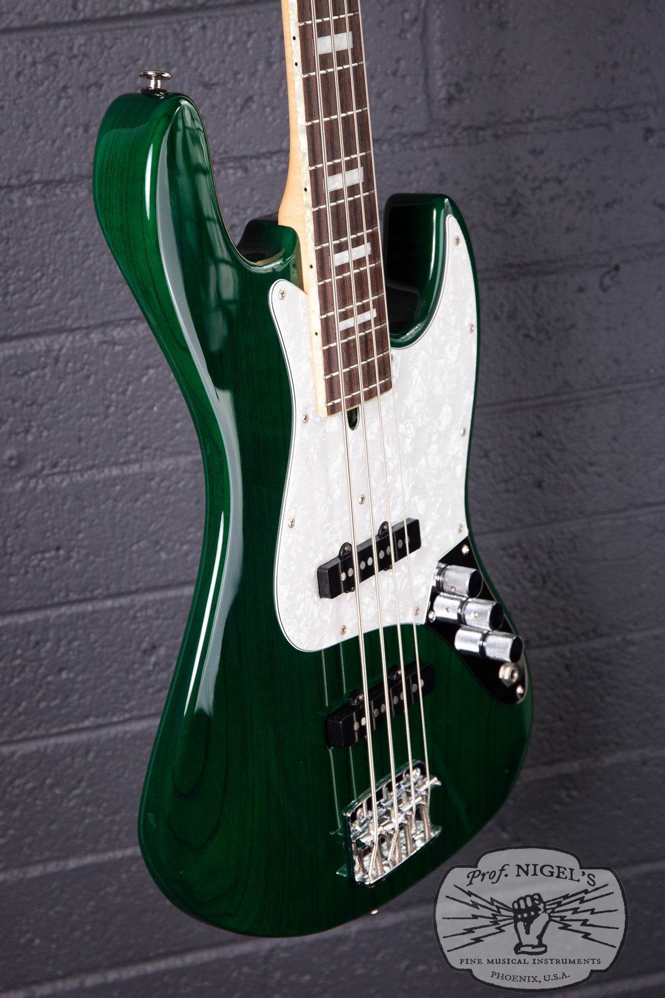Bacchus MIJ Craft WL-JB4/R Transparent Green Alder Jazz Bass Momose Pickups Made in Japan