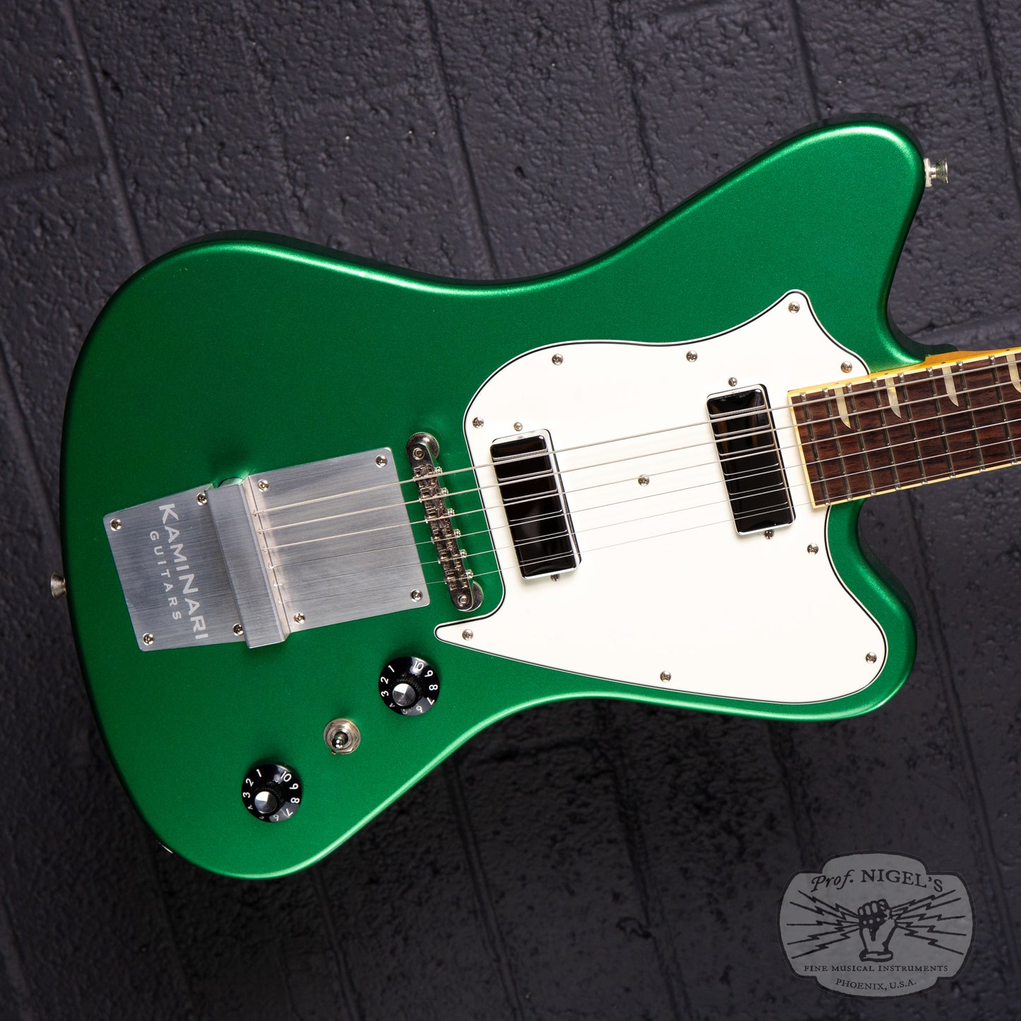 Fujigen-made History x Kaminari KH-Cygnet 2016 Apple Green Metallic DiMarzio Mini Humbucker Non-Reverse MIJ Made in Japan