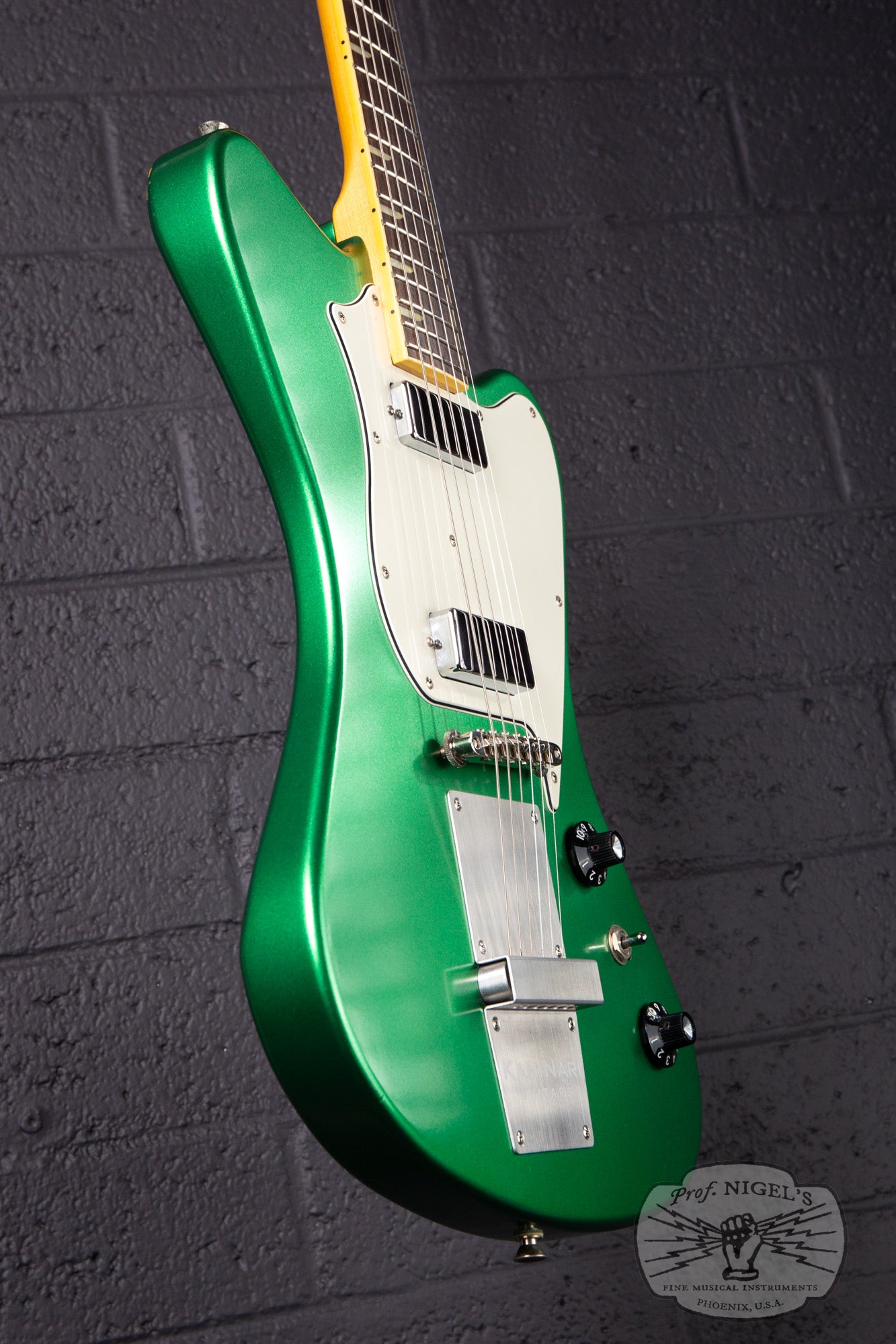 Fujigen-made History x Kaminari KH-Cygnet 2016 Apple Green Metallic DiMarzio Mini Humbucker Non-Reverse MIJ Made in Japan