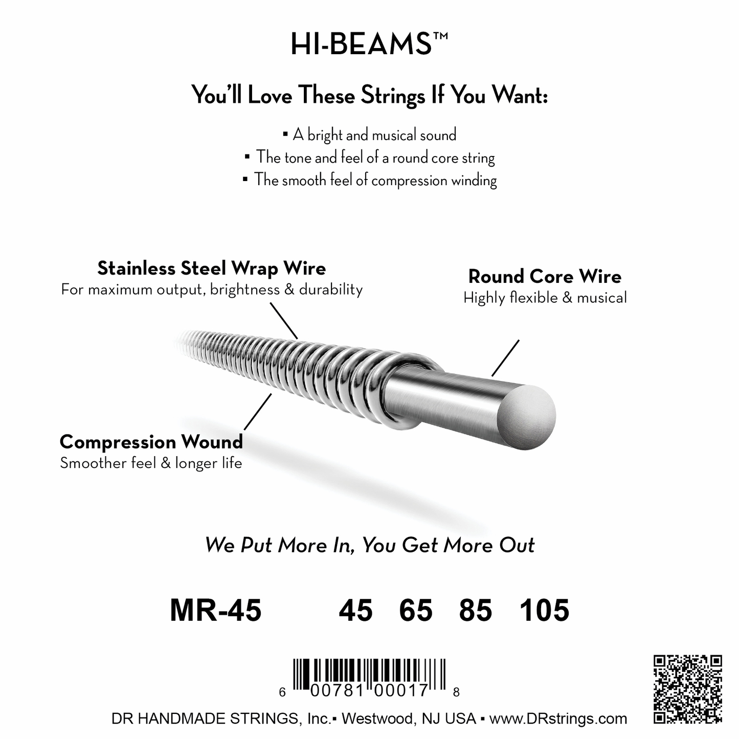 HI-BEAM™ Stainless Steel Bass Strings