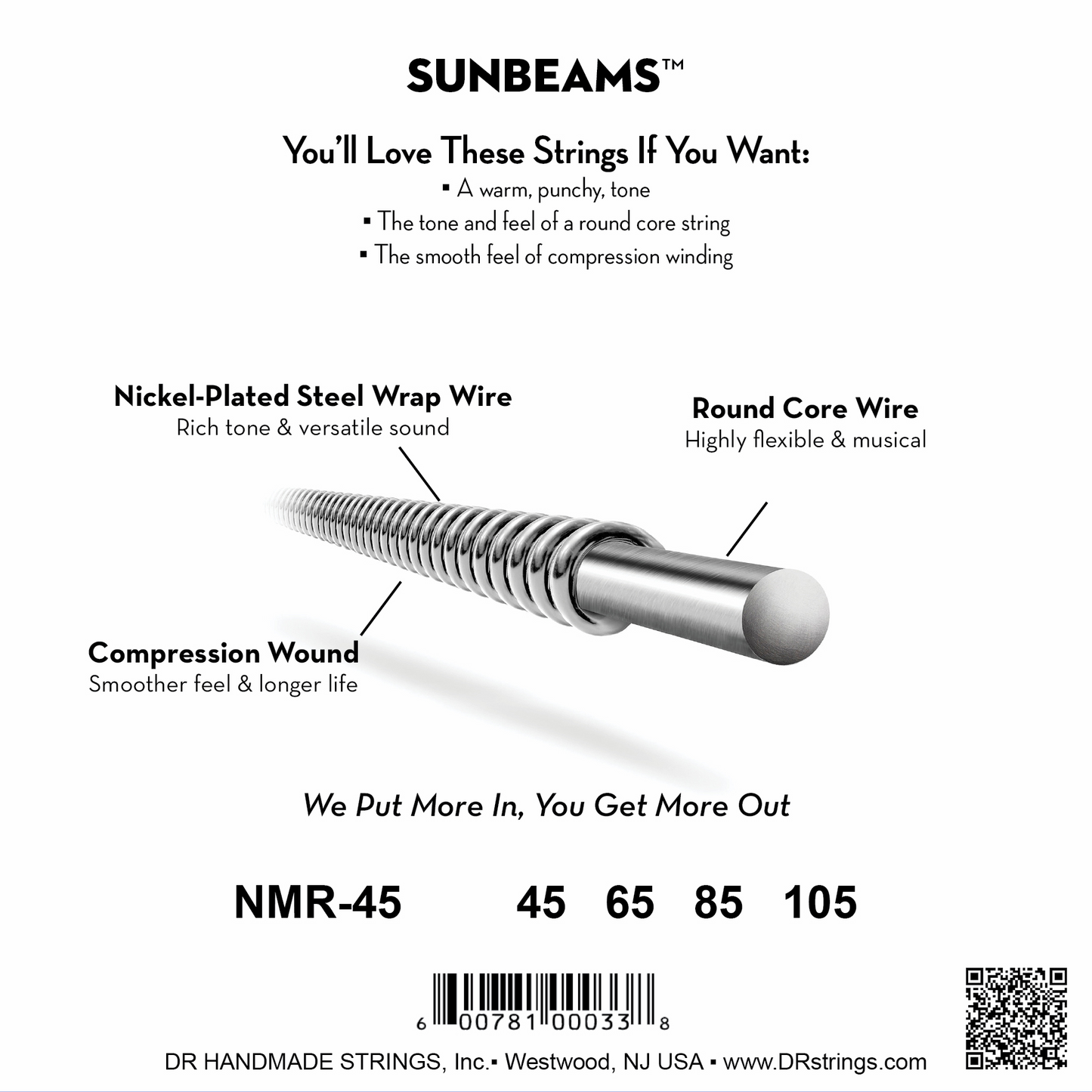 SUNBEAM™ Nickel Plated Bass Strings