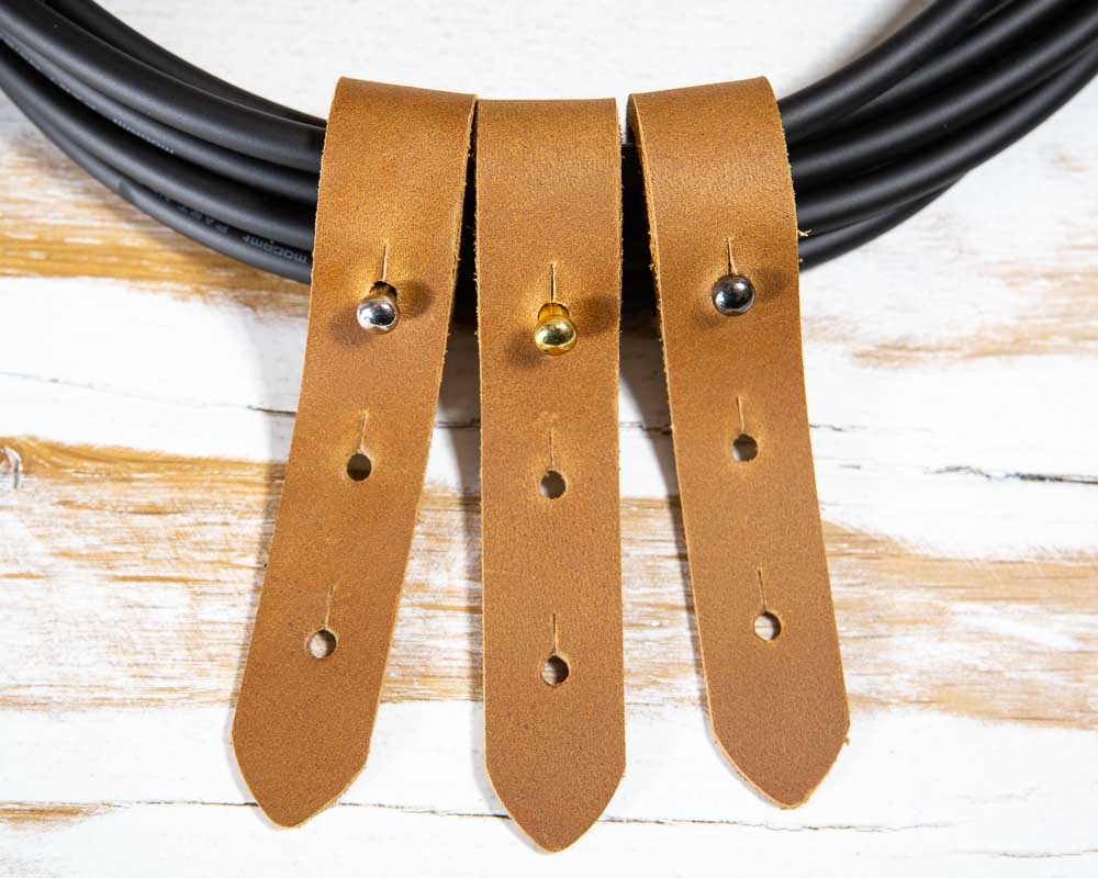 The Professor's Leather Cable Keeper (Light Brown) Made in USA