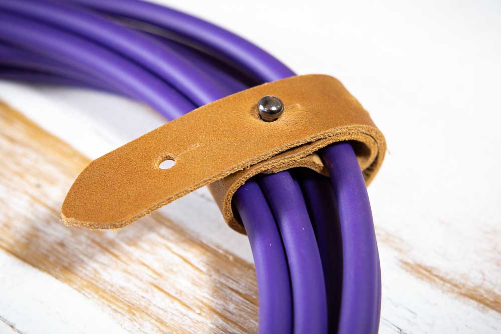 The Professor's Leather Cable Keeper (Light Brown) Made in USA