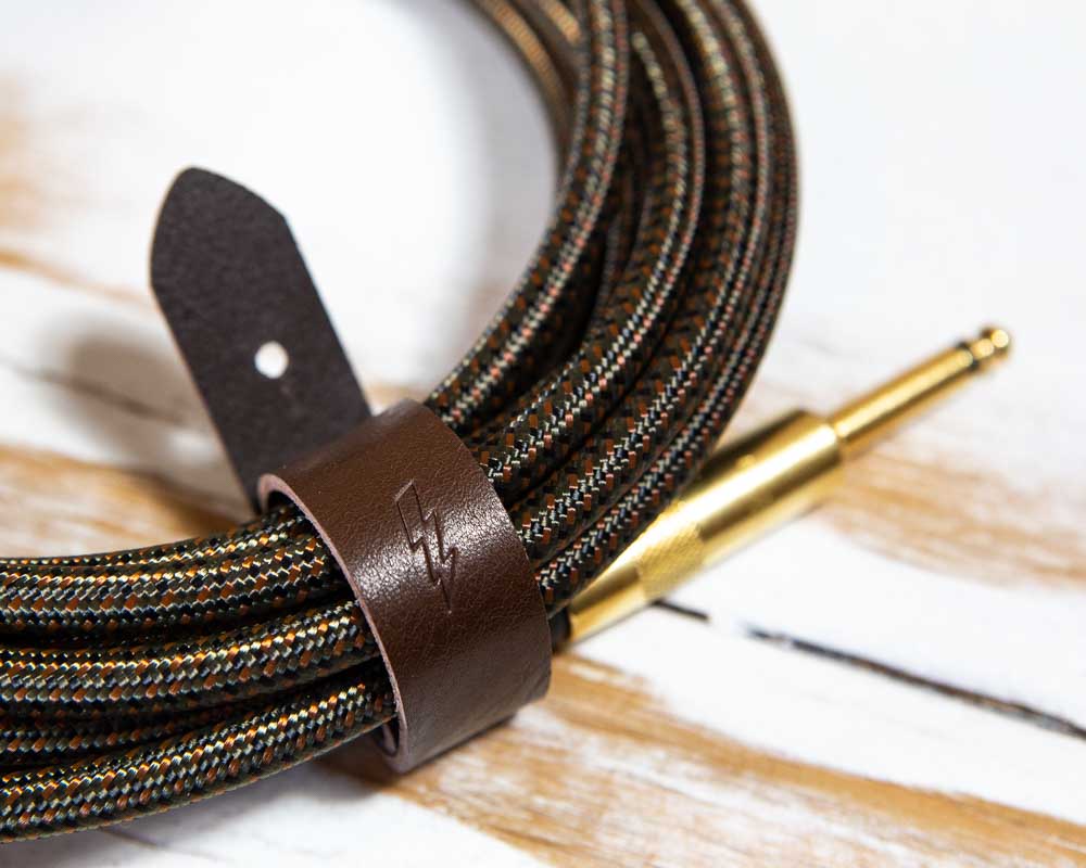 The Professor's Leather Cable Keeper (Dark Brown) Made in USA