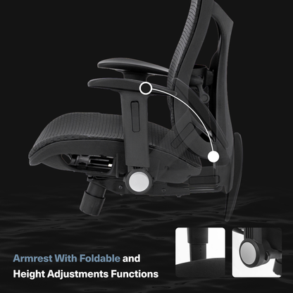 Wavebone Viking Studio Chair w/ Mesh Seat & Headrest – Ergonomic Recording Chair