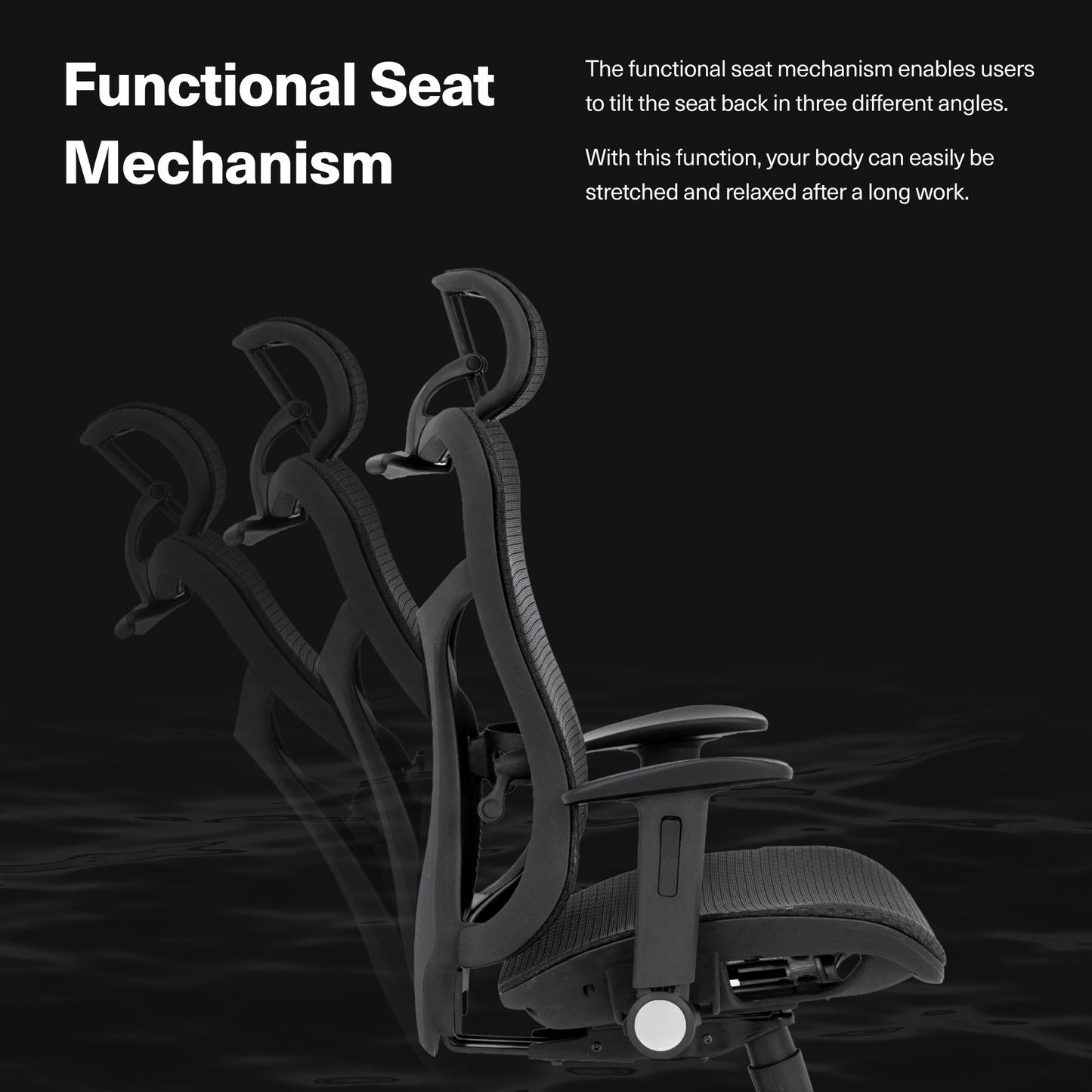 Wavebone Viking Studio Chair w/ Mesh Seat & Headrest – Ergonomic Recording Chair