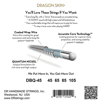 Dragon Skin+™ Quantum Nickel Bass Strings