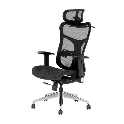 Wavebone Viking Studio Chair w/ Mesh Seat & Headrest – Ergonomic Recording Chair