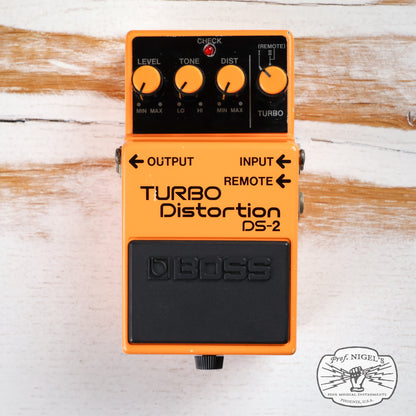 Boss DS-2 Turbo Distortion Effects Pedal MIJ Silver Label Made in Japan