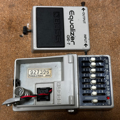 Boss GE-7 Equalizer MIJ Black Label 1988 Vintage Made in Japan